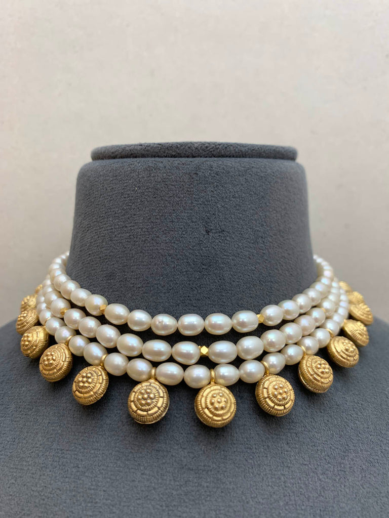 ML395 Pearl  Mala (92.5 Silver)