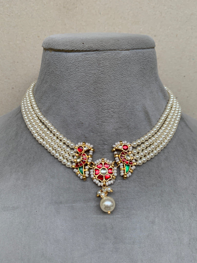 MM1440 White Pearl Multi Jadau Set