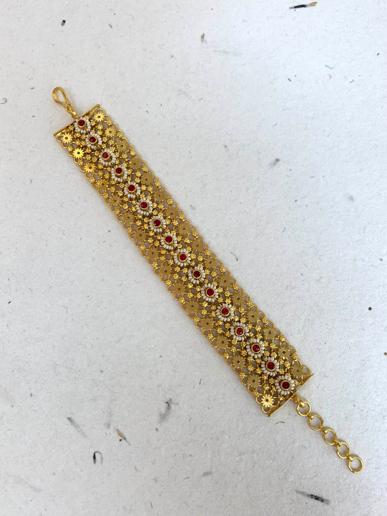 MB798  Antique Jadau Bracelet