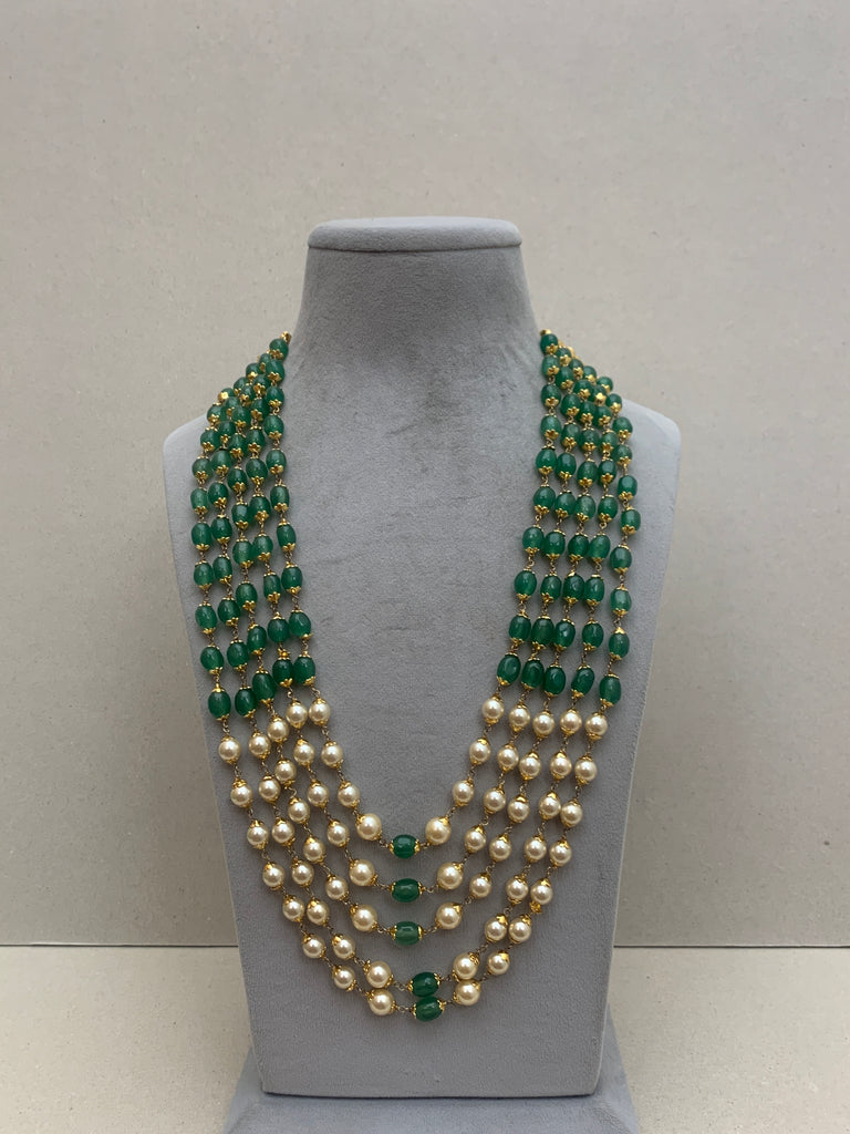 ML302 Green Pearl  Mala