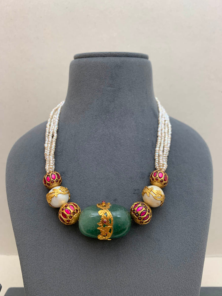ML396  Keshi Pearl Mala (92.5 Silver)