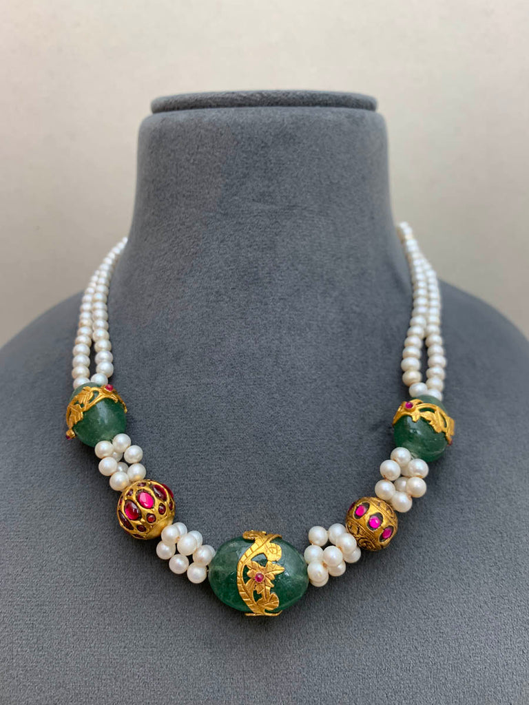 ML398  Keshi Pearl Mala (92.5 Silver)
