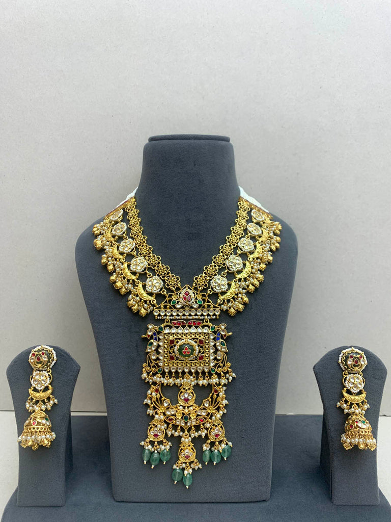 MM1591  Long Bridal Jadau Set
