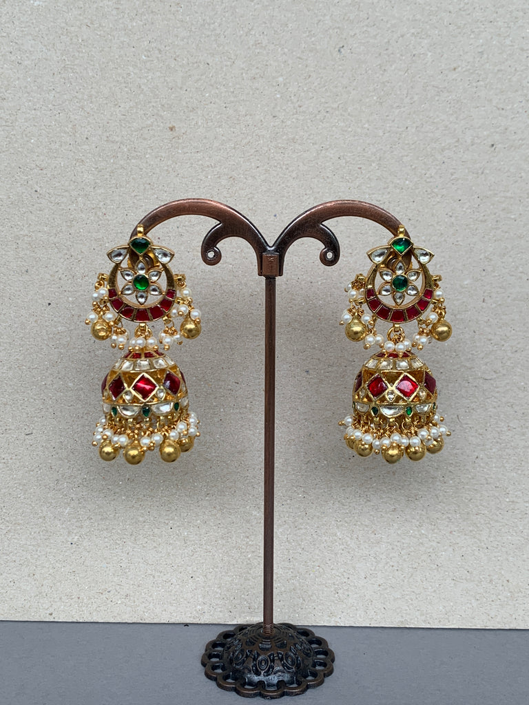 NT186 Multi Jadau Earrings