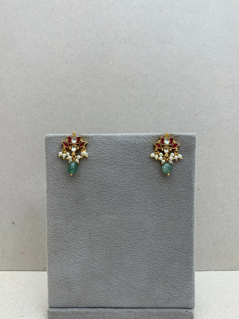 TN434RW Jadau Earrings