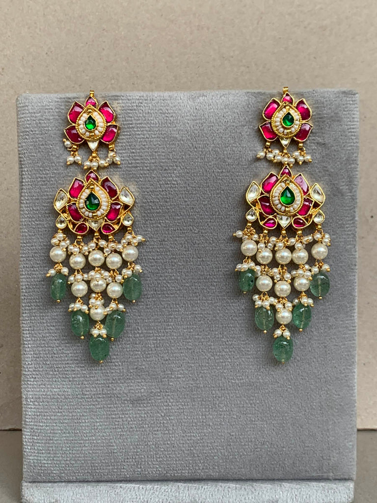 NT442 Multi Jadau Earrings