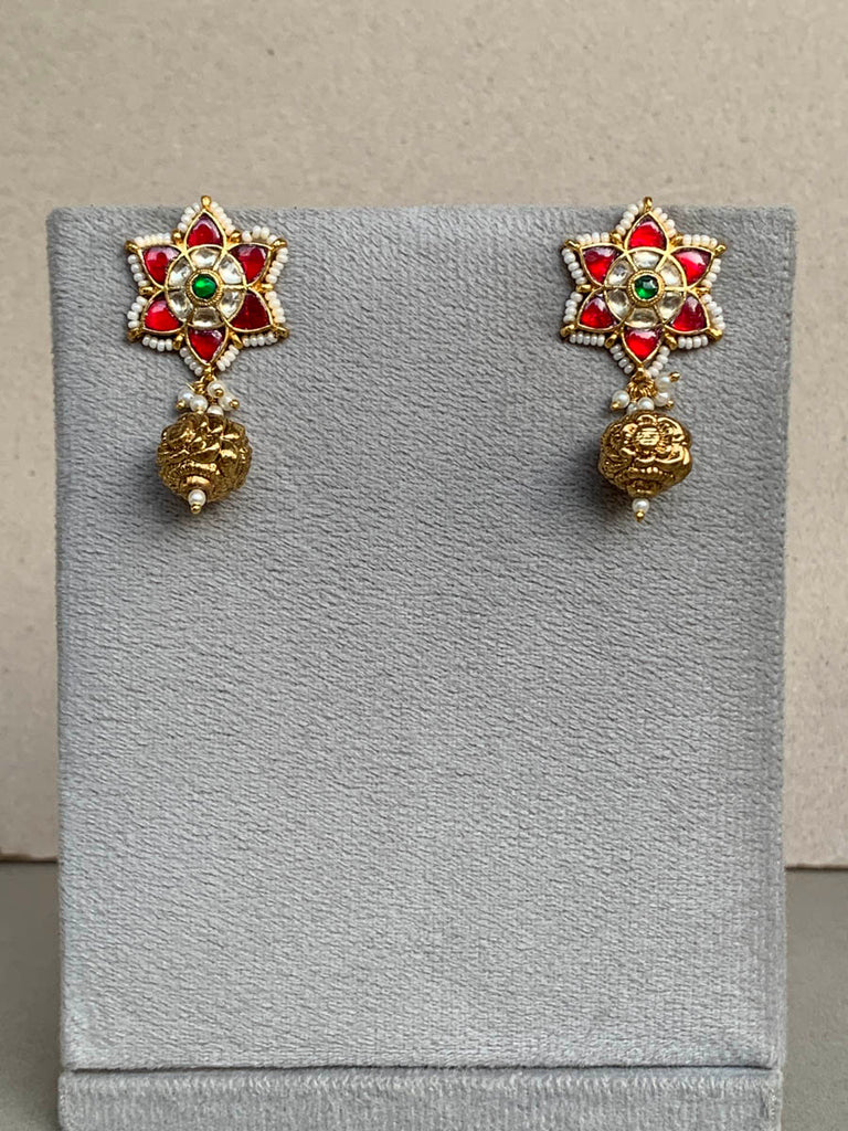 NT677  MULTI  Jadau Earrings