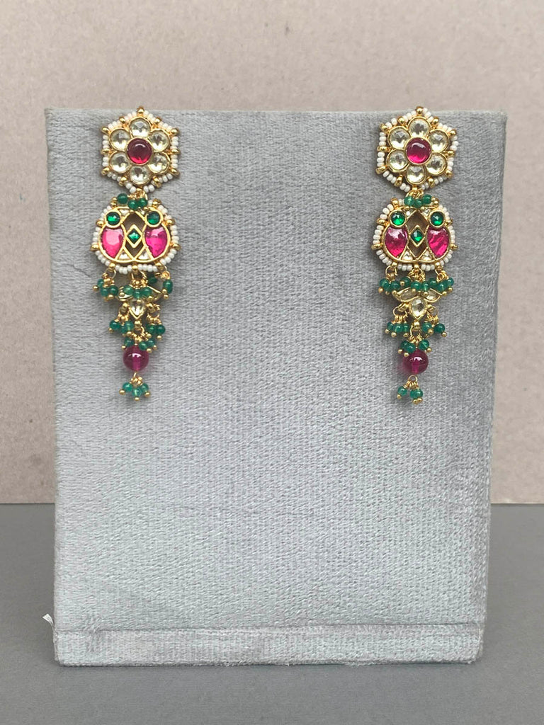 NT737 Multi Jadau Earrings