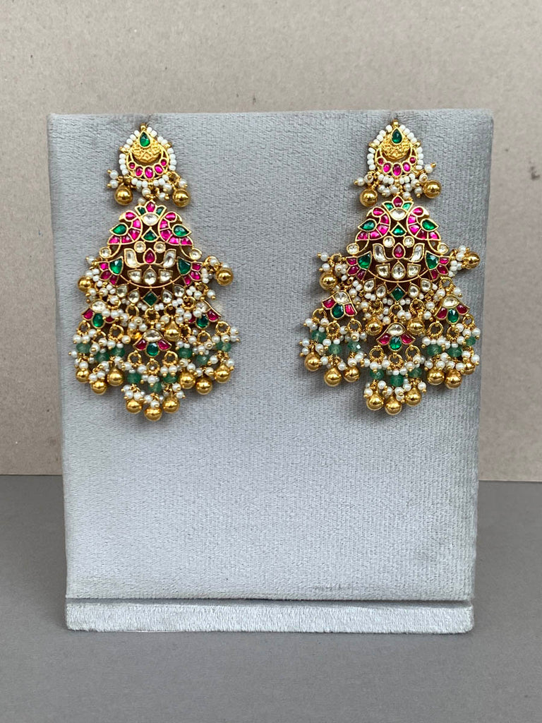 NT753 Multi Jadau Earrings