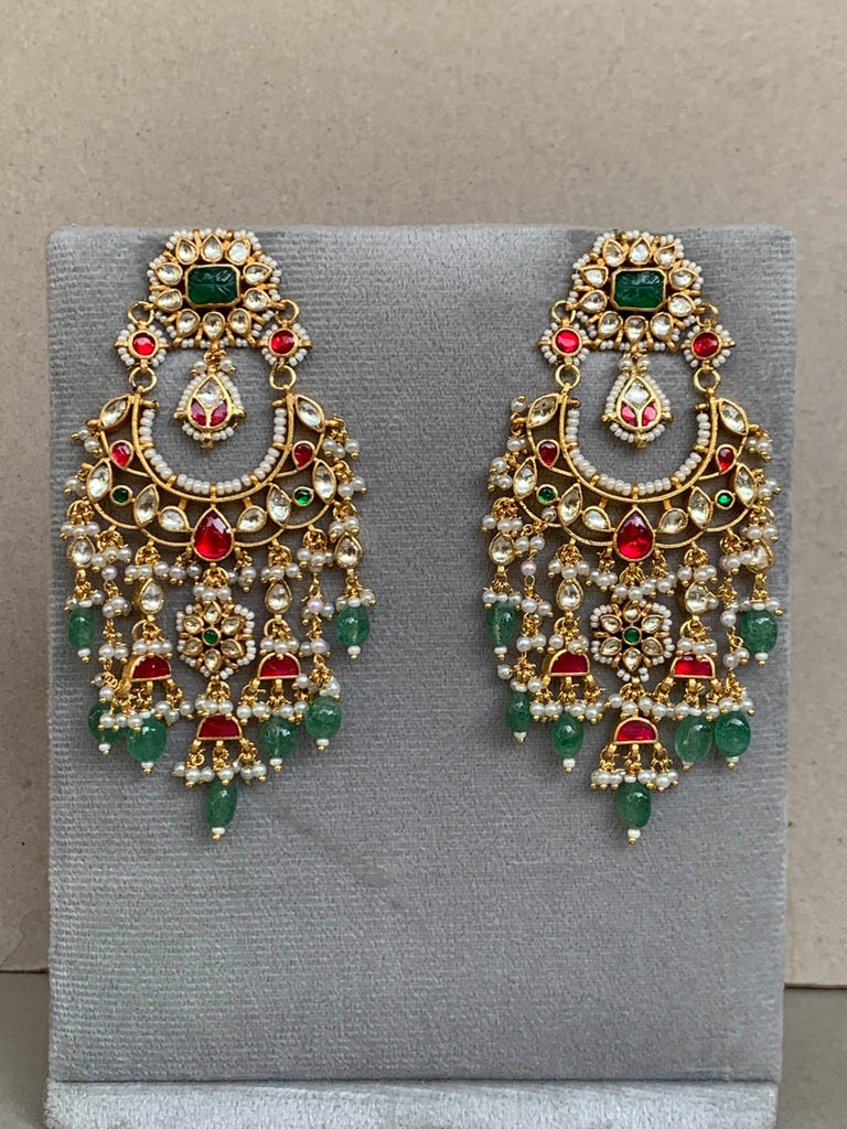 NT771 Multi Jadau Earrings