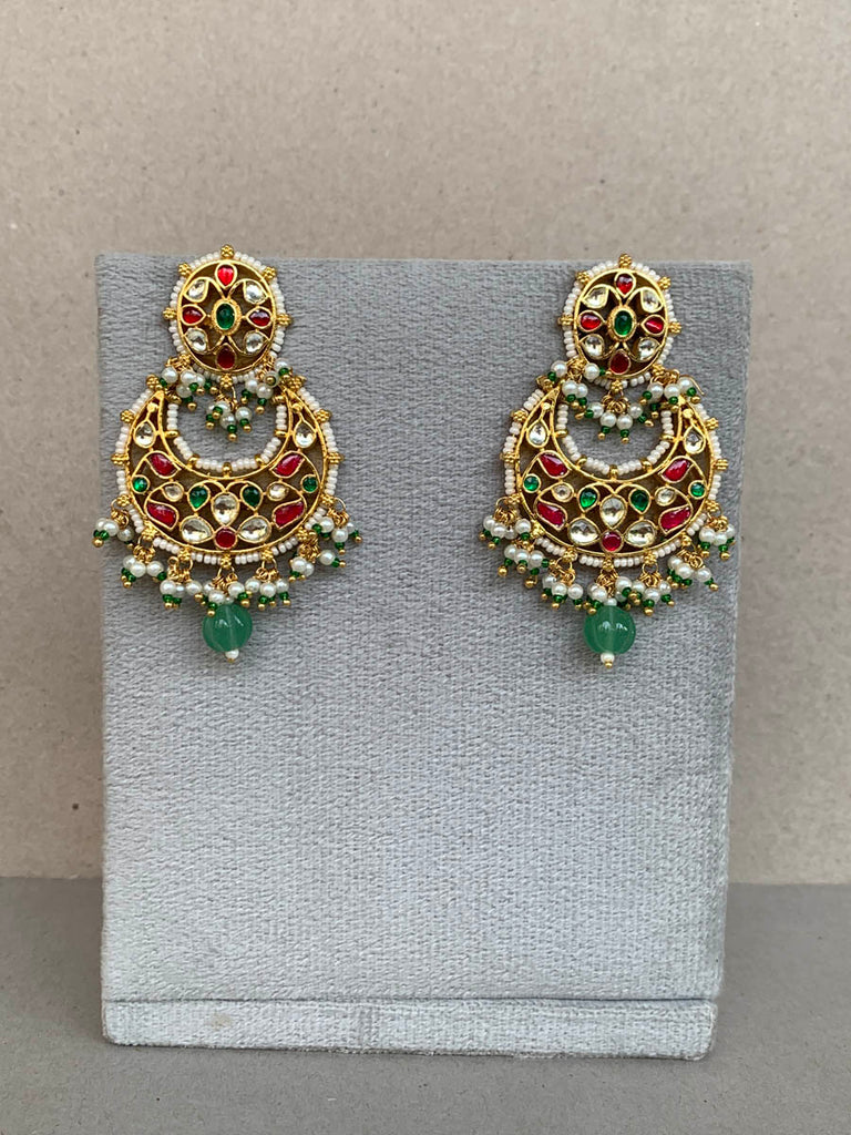 NT982 Multi Jadau Earrings