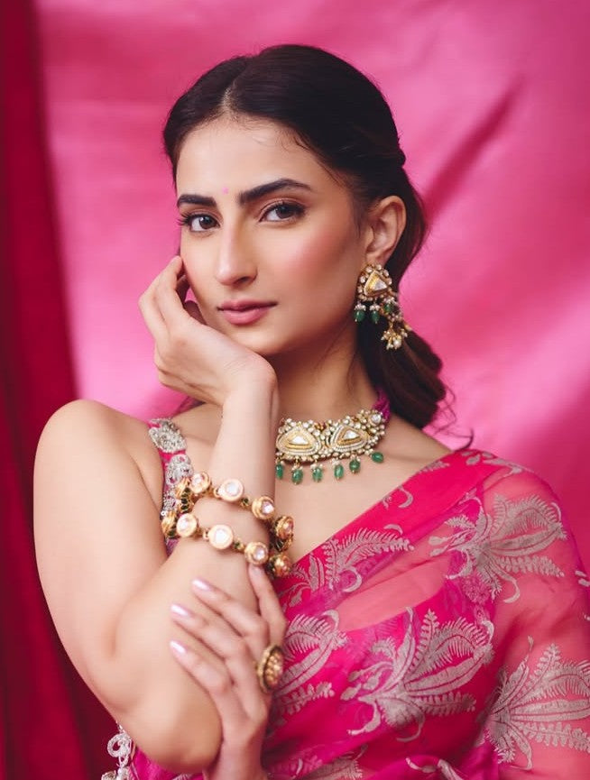 Palak Tiwari in US349 Moissanite Set with Earrings