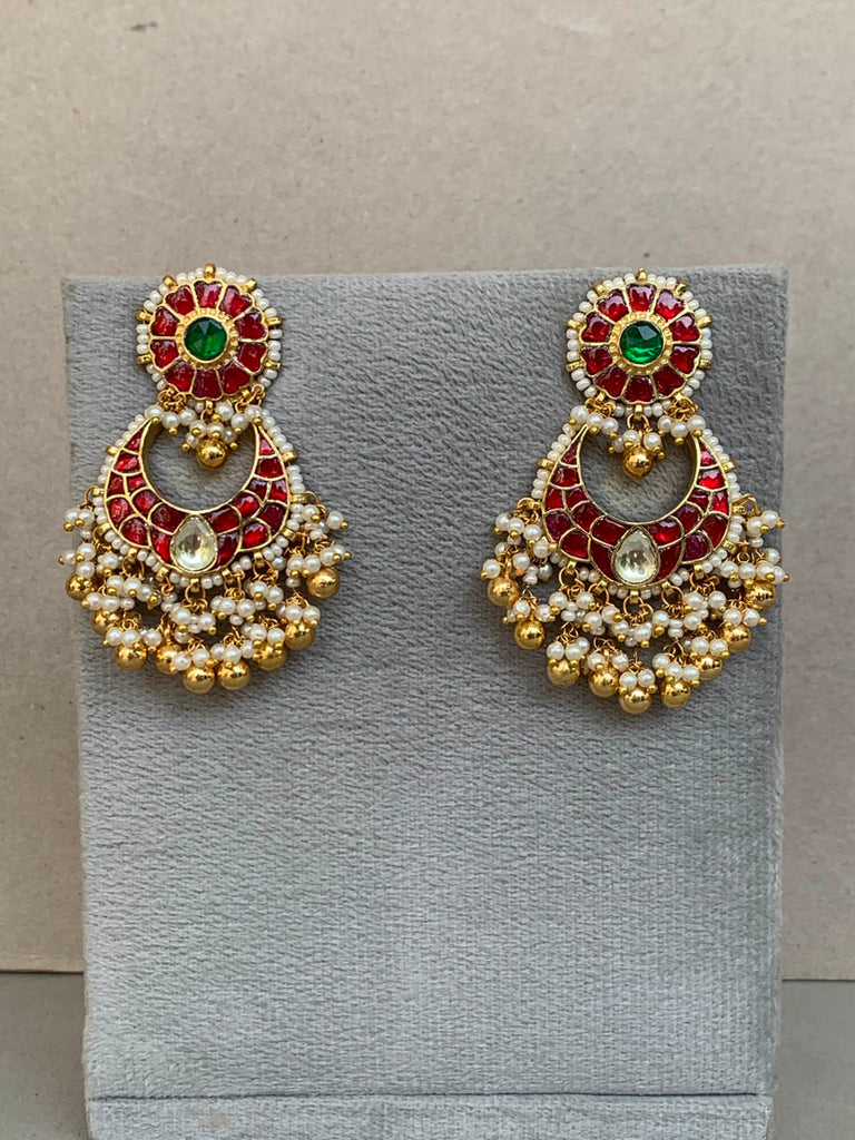 RH507  Multi Jadau Earrings