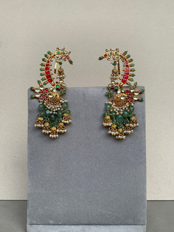 RH719 Jadau Jhumka Earrings