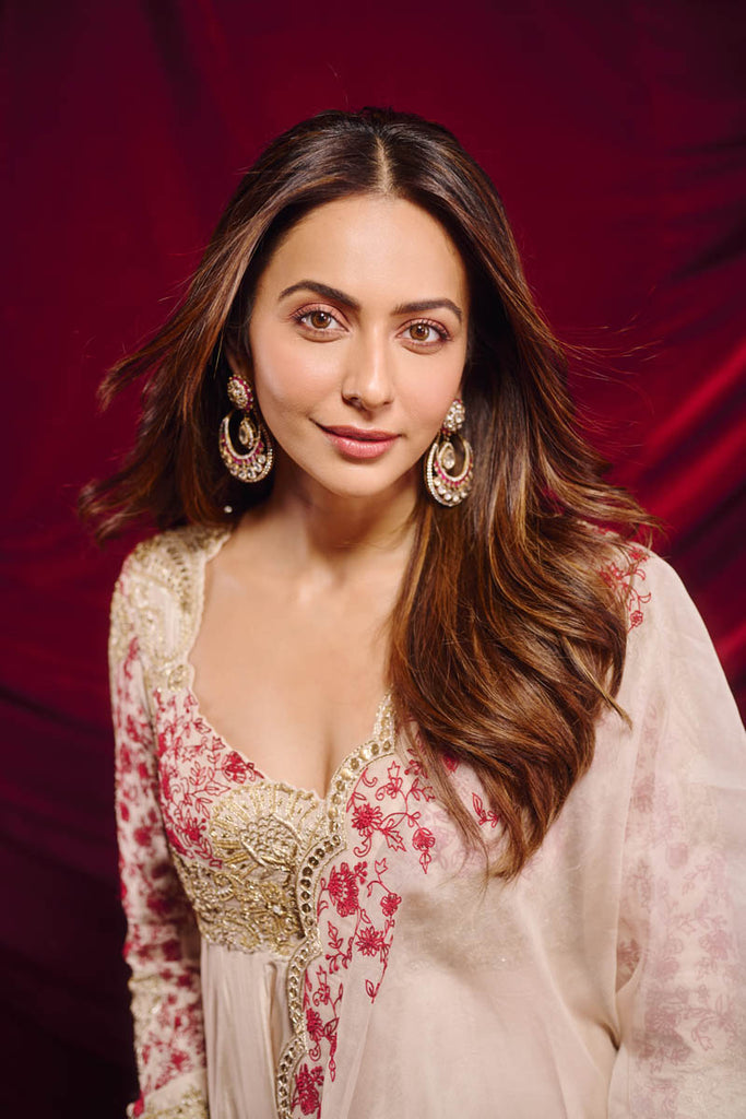 Rakul Preet in ZM704 Moissanite Earrings