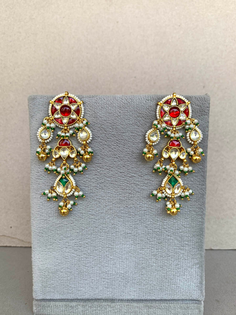 NT974 Multi Jadau Earrings