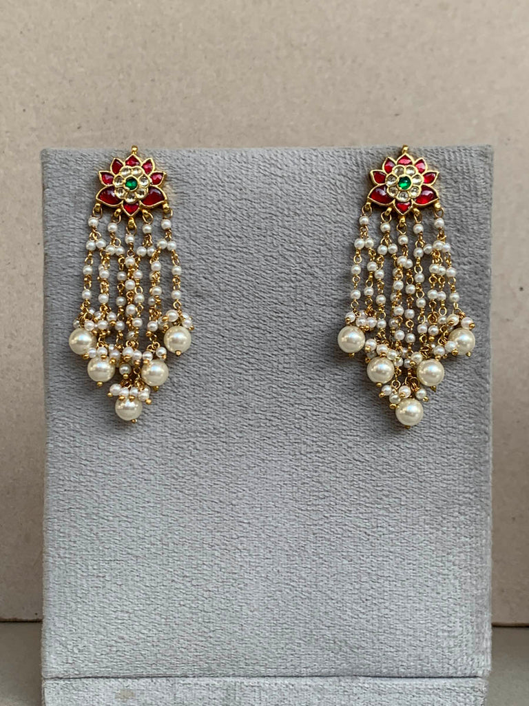 TN051  Multi Jadau Earrings