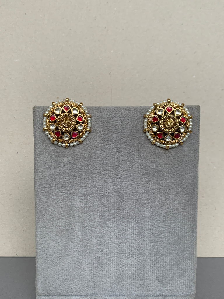 Tn053RW Jadau Earrings