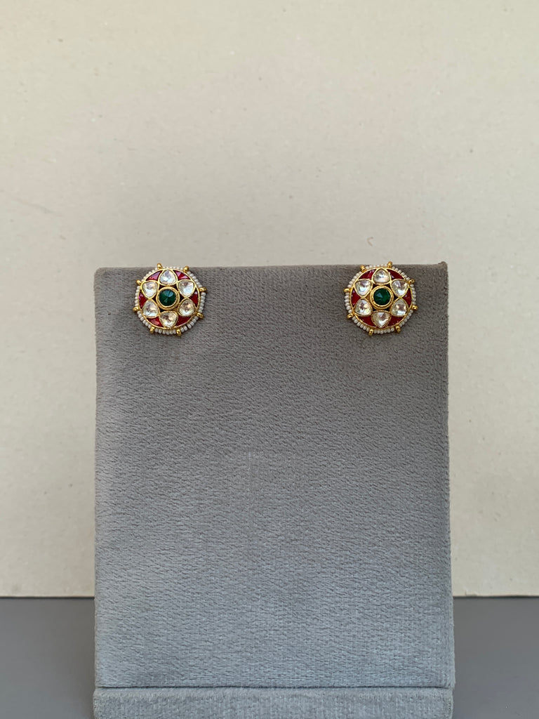 TN081 Multi Jadau Earrings