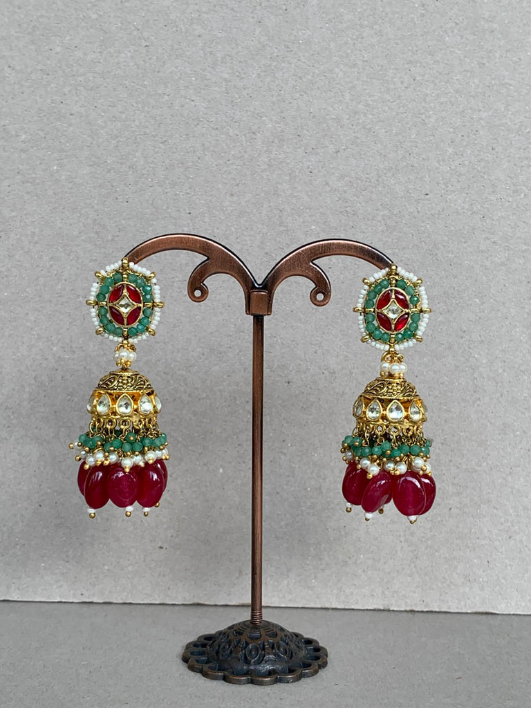 TN088  Jadau Earrings