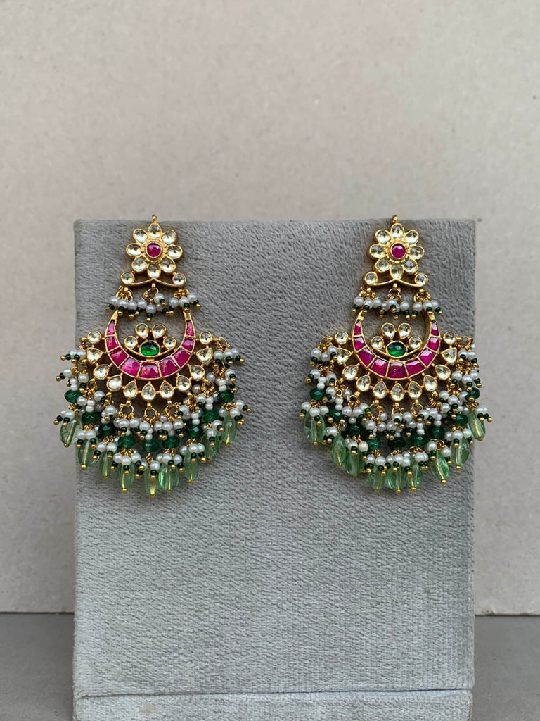 TN158 Multi Jadau Earrings