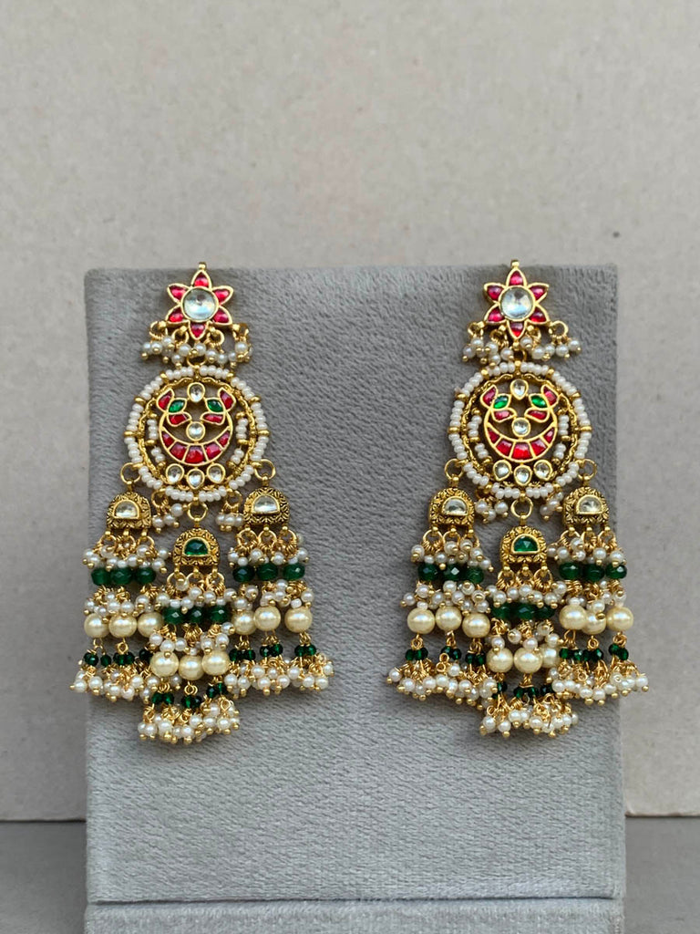 TN161 Multi Jadau Earrings