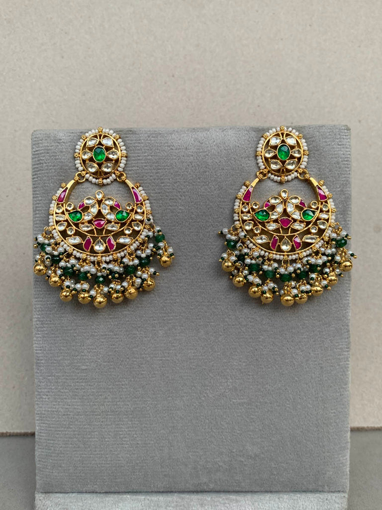 TN164 Multi Jadau Earrings