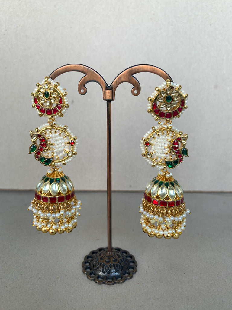 TN210 Multi Jadau Earrings