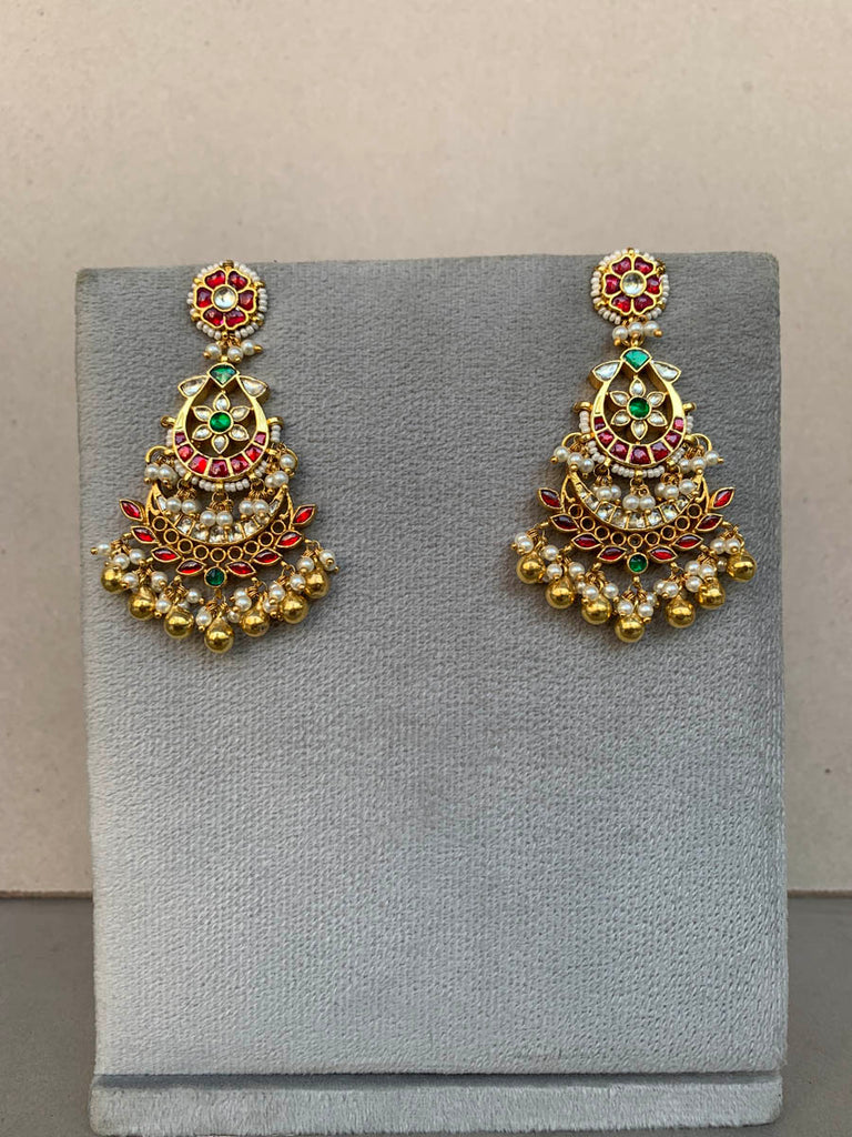 TN247 Multi Jadau Earrings