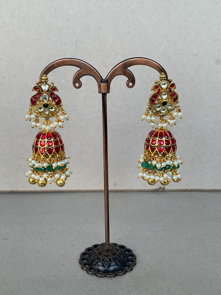 TN264 Multi Jadau Earrings