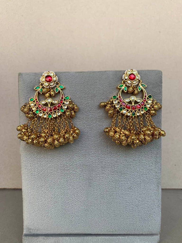 TN301 Multi Jadau Earrings