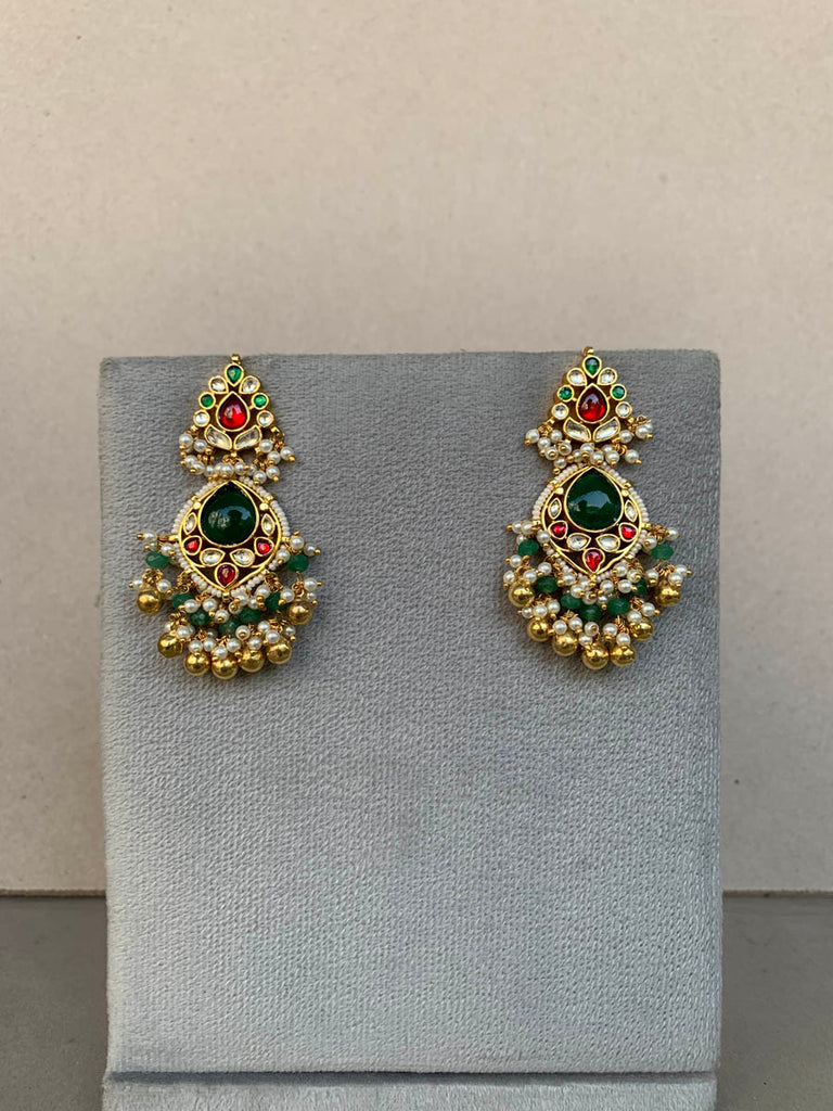 TN277 Multi Jadau Earrings