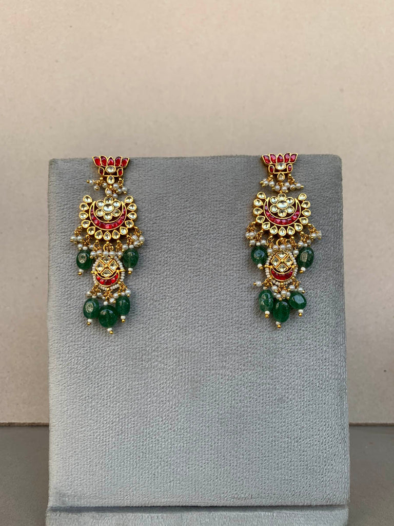 TN278 Multi Jadau Earrings