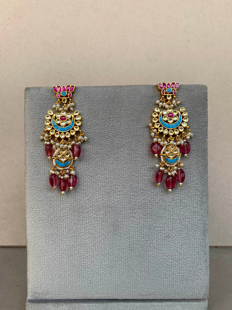 TN278 Turquoise Jadau Earrings