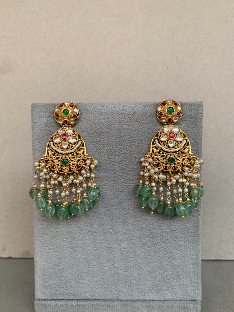 TN319 Multi Jadau Earrings