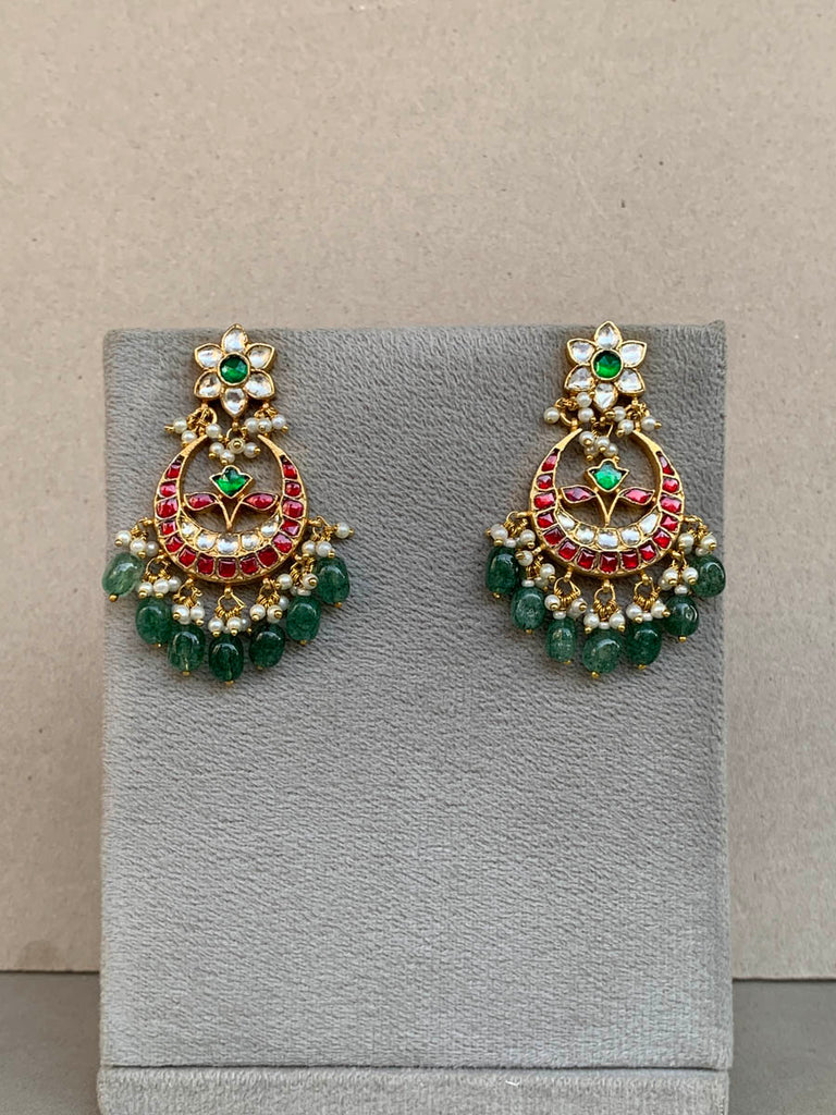 TN376 Multi Jadau Earrings