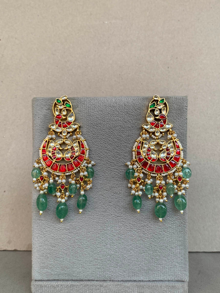 TN388 Multi Jadau Earrings