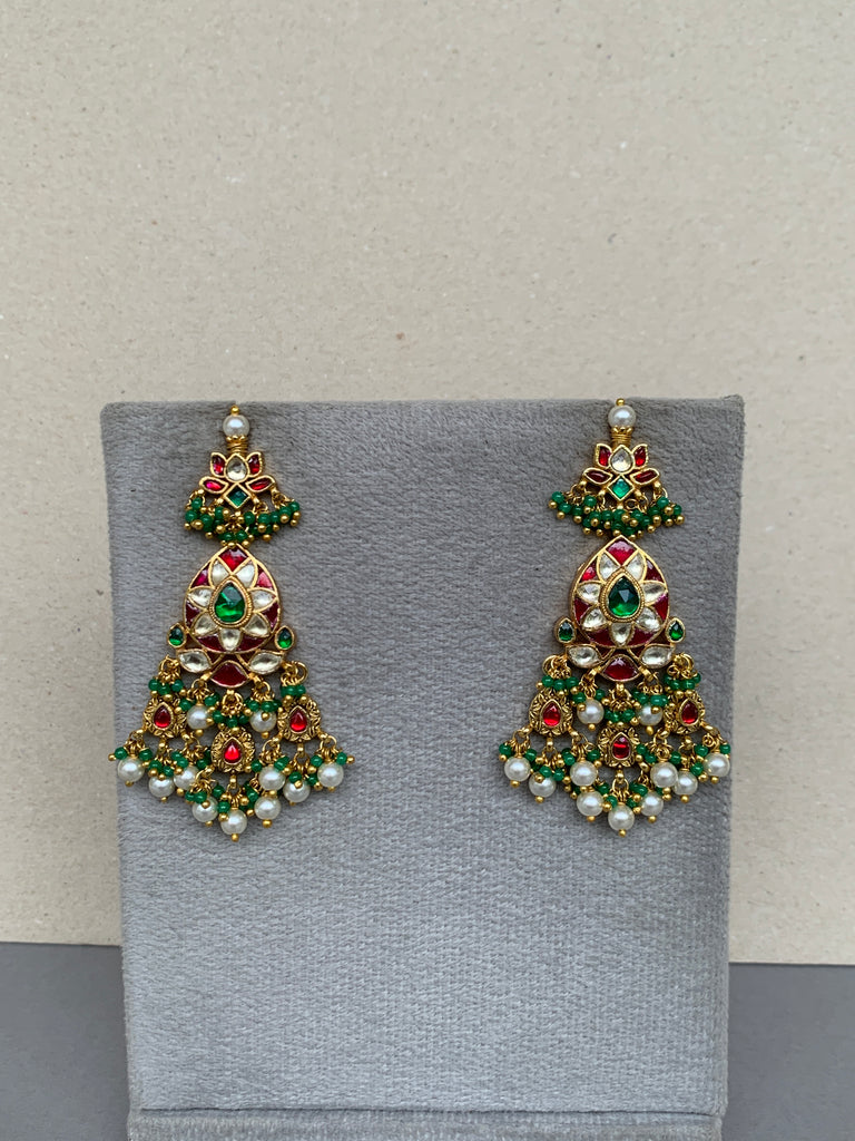 TN452 Multi Jadau Earrings