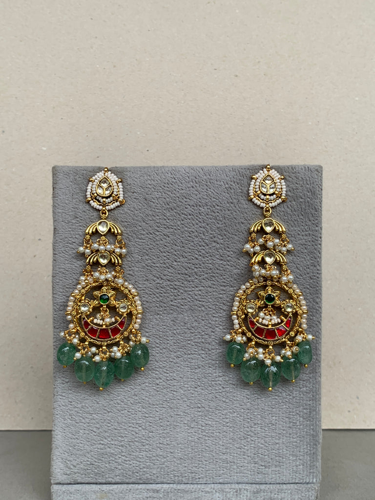 TN458 Jadau Earrings