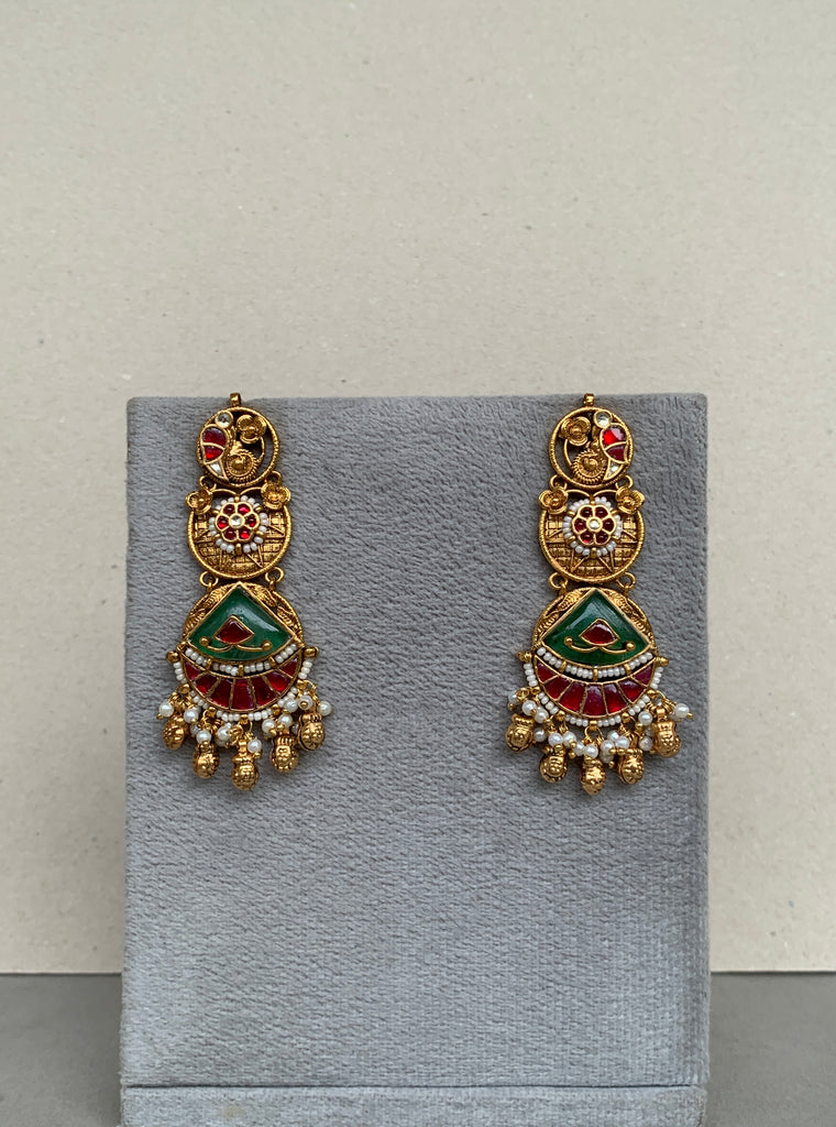 TN460 Jadau Earrings