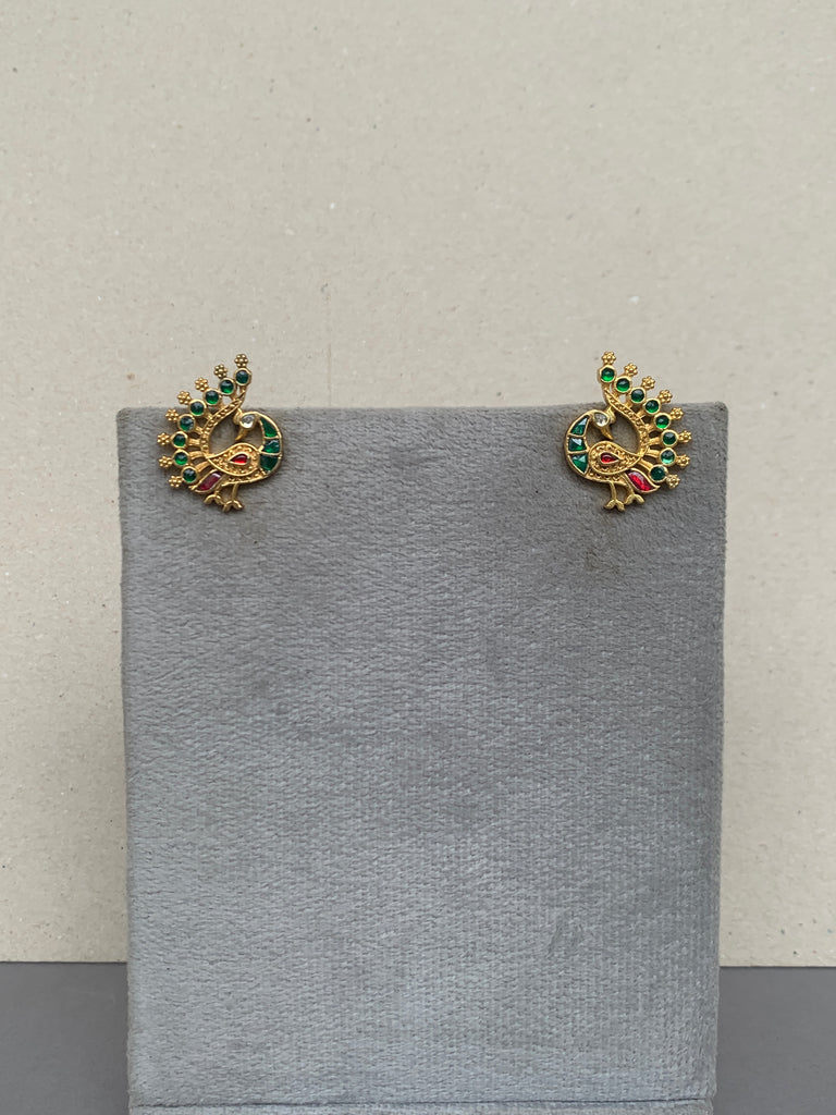TN496GR Antique Jadau Earrings