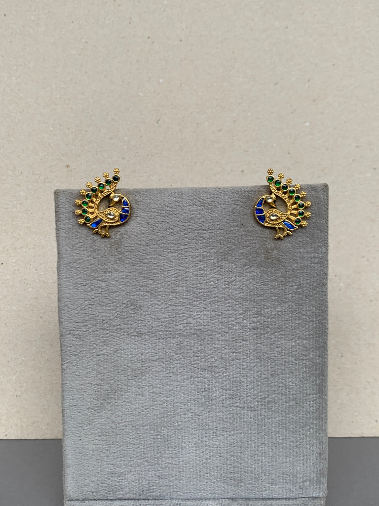 TN496BG Antique Jadau Earrings