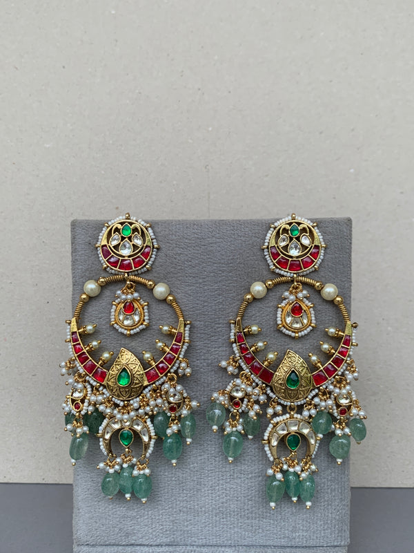 Tn530 Multi Jadau Earrings