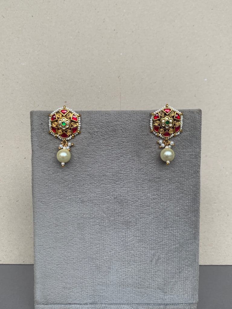 Tn534 Multi Jadau Earrings