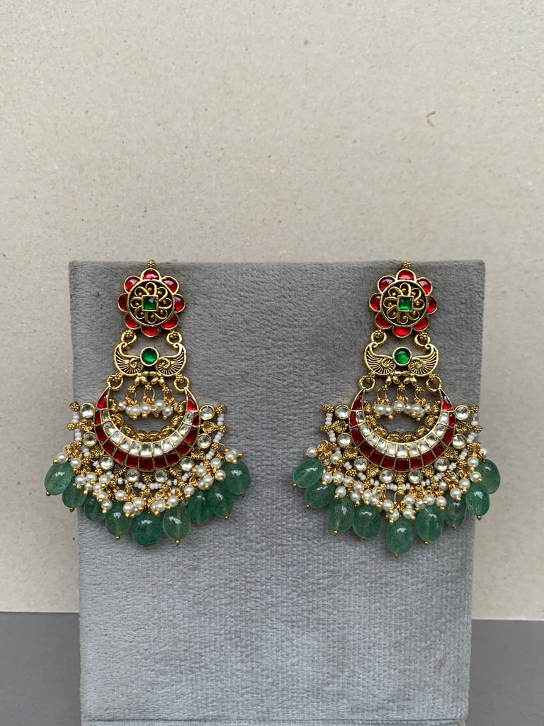 TN606M Jadau Earrings