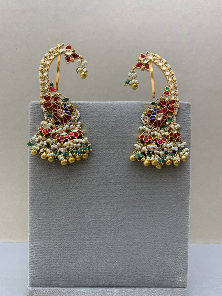 TN647M  Jadau Earrings