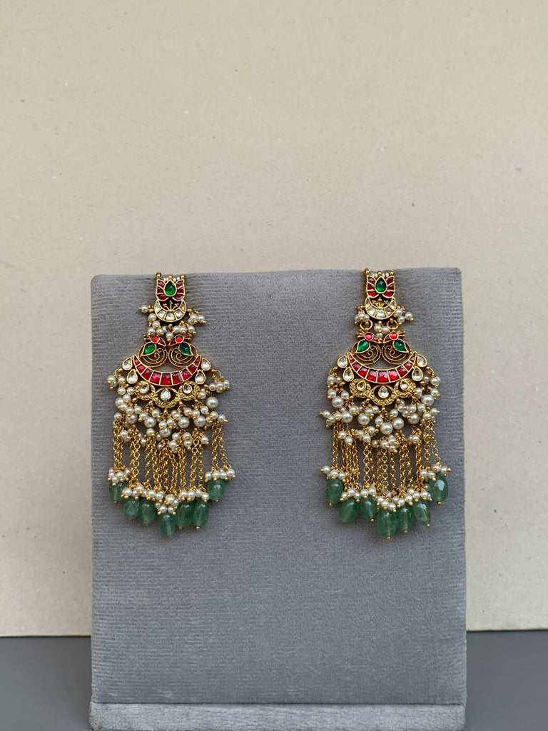 TN721 Multi Jadau Earrings
