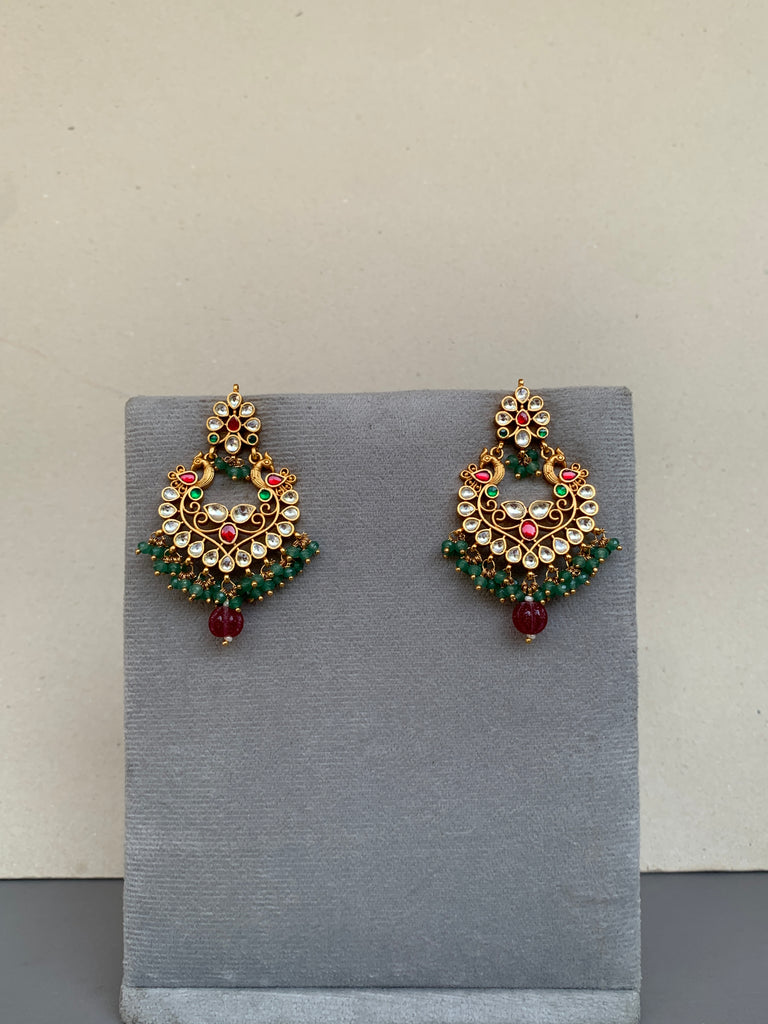 TN781 Multi Jadau Earrings
