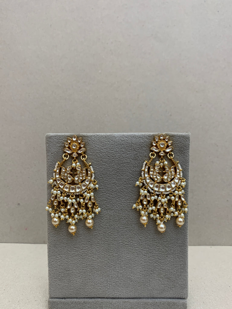 TN809W  Jadau Earrings