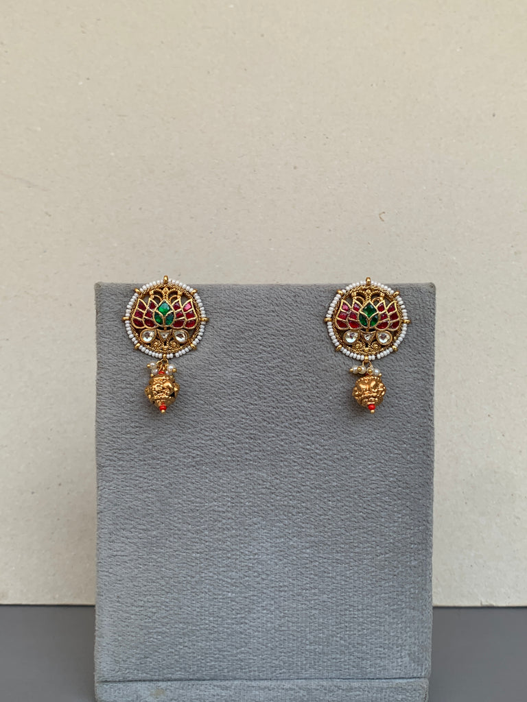 TN859 Multi Jadau Earrings